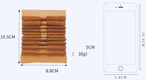 Accessoires pour queue de cheval personnalisés, élastiques torsadés pour <span class=keywords><strong>cheveux</strong></span>, 10 pièces/paquet, élastiques épais antidérapants en caoutchouc pour chignons masculins et <span class=keywords><strong>cheveux</strong></span> longs féminins - Product Image 4