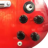 Hitam gitar elektrik topi atas Bass tombol kecepatan nada Volume kontrol Pedal efek LP kenop gitar