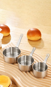 Pratica tazza di salsa 304 in acciaio inossidabile da 80ml per bistecca pepe nero formaggio Ketchup <span class=keywords><strong>Kebab</strong></span> BBQ condimento spezie di colore nero - Product Image 3