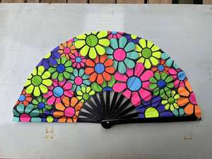 Guansen Bamboo Rave Festival Party Diy Angel Model Decoration Souvenirs Love Advertising <b>Large</b> 33Cm Plastic Hand <b>Fan</b> - Product Image 6