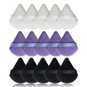 Herramienta de Maquillaje OEM de Terciopelo en Forma de Triángulo para Contornear Debajo de los Ojos y las Esquinas, Borla de Terciopelo para Polvo - Product Image 3