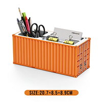 Stylo créatif de luxe en ABS, modèle de conteneur d'expédition, organisateur de bureau portable et élégant, cadeau d'entreprise