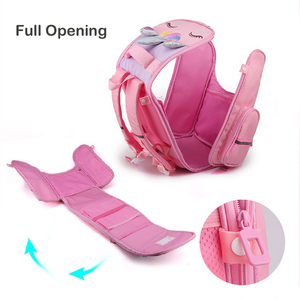 2023 nueva llegada marca local niños niñas mochilas de escuela primaria mochila de dibujos animados para niños <span class=keywords><strong>con</strong></span> banda reflectante - Product Image 6