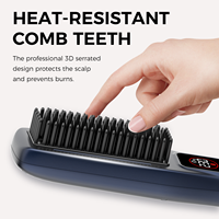 Brosse lissante électrique à vapeur en céramique avec technologie infrarouge à ions négatifs et conception anti-brûlure