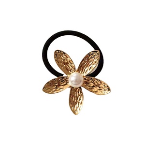 Accesorios para el cabello para niños de estrella de cinco puntas de gama alta, anillo para el cabello de acero inoxidable con estrella dorada, lazos para el cabello de goma a la moda - Product Image 5