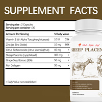 Soutien Immunitaire et Allergique : Capsules de Placenta de Mouton - Avec Zinc et Bioflavonoïdes d'Agrumes, Favorise le Système de Défense Naturel