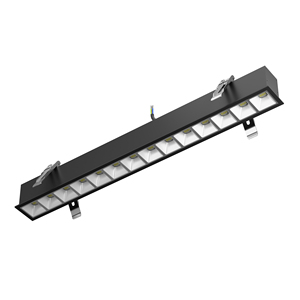 Luminaire linéaire encastré anti-éblouissement LED pour magasin, supermarché, plafond, UGR < 16, angle de faisceau 60-100°, lampe commerciale 40W 60W - Product Image 1