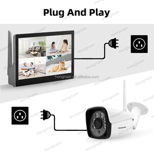 Hongnaer <span class=keywords><strong>extérieur</strong></span> 3MP 2CH <span class=keywords><strong>vidéo</strong></span> NVR sécurité IP à domicile CCTV caméra Kit ensemble <span class=keywords><strong>système</strong></span> <span class=keywords><strong>sans</strong></span> <span class=keywords><strong>fil</strong></span> WiFi écran tactile LCD <span class=keywords><strong>système</strong></span> de <span class=keywords><strong>Surveillance</strong></span> - Product Image 5