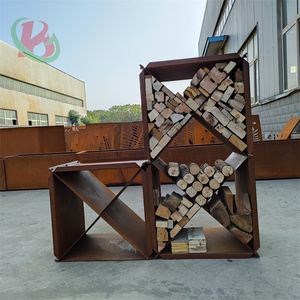 Stockage de bois de chauffage en acier corten sur mesure Barbecue Grill <span class=keywords><strong>Support</strong></span> de <span class=keywords><strong>cheminée</strong></span> <span class=keywords><strong>Support</strong></span> de stockage de bûches - Product Image 6