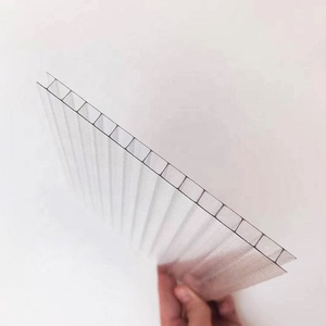 แผ่นโพลีคาร์บอเนตผนังสองชั้นแบบใสขนาด8มม. สำหรับ<span class=keywords><strong>หลังคา</strong></span> - Product Image 1