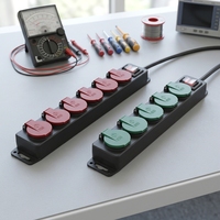 Multiprise robuste 5 ou 4 voies, personnalisable, étanche, avec prises EU, câble d'extension extérieur rétractable en caoutchouc