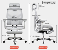 Chaise de bureau moderne à dossier haut pour direction, chaise d'ordinateur grise, ergonomique et pivotante en métal durable