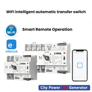 Interrupteur de transfert automatique WIFI <span class=keywords><strong>ATSE</strong></span> LMQ4-125W 125A Télécommande intelligente 2/3/4P 400V Double alimentation PC - Product Image 5