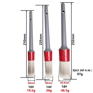 Ensemble de 5 brosses de lavage de voiture en PP ultra-douces, brosses flexibles pour roues, outil de nettoyage pratique pour le detailing - Product Image 3