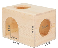 Jouet d'angle en bois de haute qualité, écologique et à prix compétitif pour hamsters, chinchillas, écureuils, et sugar gliders – Fonction DIY