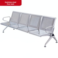 Banc d'attente médical 3 places en aluminium pour hôpital, école, centre commercial, clinique, aéroport