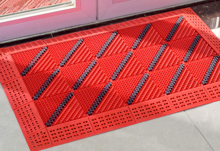 Single brush/Red block with grey brush