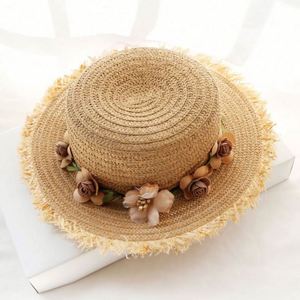 Wholesale Casual Straw <b>Hat</b> Women Sun Protection Outdoor Party Business Fishing Cycling Garland <b>Flat</b> Top Travel Seaside Beach - Product Image 4