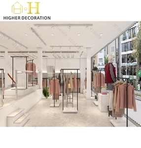 Meubles de magasin de vêtements en <span class=keywords><strong>vente</strong></span> chaude, présentoir de vêtements en bois unique pour magasin de vêtements, prix d'usine - Product Image 3