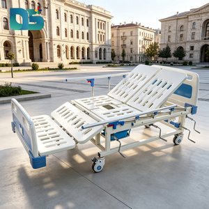 Letto Ospedaliero Manuale Compatto con Asta Portaflebo, Facile da Riporre, per Pazienti Paralizzati - Product Image 1