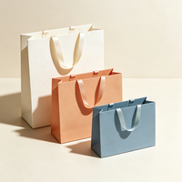 Sacs en papier kraft brun personnalisés, réutilisables, écologiques, avec poignées imprimées avec votre logo de marque pour les boutiques de cosmétiques et le commerce de détail