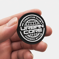 Patch PVC 3D personnalisé, logo de club urbain créatif, pour vêtements et accessoires de style de vie