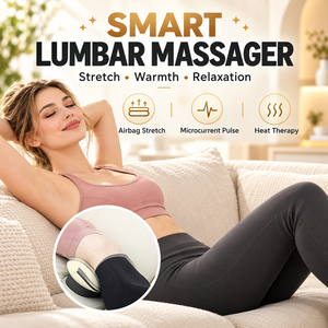 Cordless Waist Massager Air Compression Vibrating <b>Heat</b> Therapy <b>USB</b> Rechargeable Ergonomic Curved Design for Home Use - Product Image 2