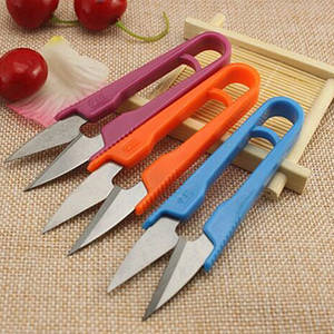 Tijeras pequeñas para punto de cruz, tijeras de hilo de plástico de colores, cortahilos domésticos, cortahilos en forma de U, hilo de pescar - Product Image 4