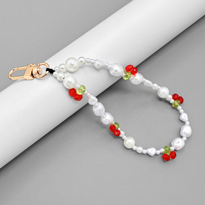 Pulsera <span class=keywords><strong>Celular</strong></span> Dingxing DY-0069 Roja Cereza para Mujeres y Niñas, 18 cm de Largo - Product Image 4