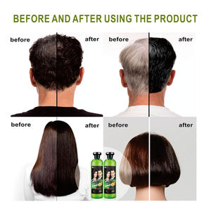 جل صبغة الشعر بالجينسنغ الأسود 500 مل * 2 يحتوي على مكونات صحية لتغطية الشعر الرمادي بنسبة 100٪ وصبغ سريع دون أن يلامس الجلد - Product Image 5