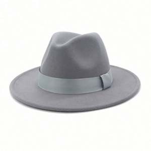 European Style <b>18</b> Color in Stock Small Order Wholesale Panama Hat Sombrero Australian Wool Wide Brim Fedora Hat - Product Image 6