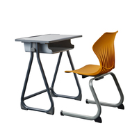 Mobilier scolaire réglable en hauteur ensemble de bureau et de chaises pour étudiants meubles de classe pour enfants tables d'école en métal chaises
