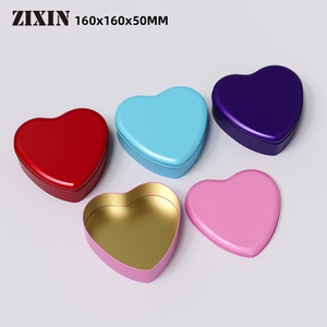 Caja de Metal Romántica con Forma de Corazón Grande para Recuerdos de Boda, Dulces, Embalaje de Regalos, Caja de Regalo Metálica Colorida, Venta al Por Mayor - Product Image 1