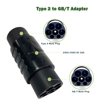 Nouvel adaptateur de charge EV 16A 32A AC 7kW 22kW 250V 430V monophasé/triphasé Type 2 vers prise GBT GB/T avec verrouillage