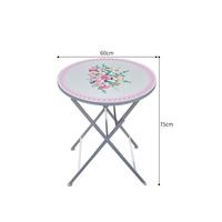 Table pliante en fer personnalisée moderne et minimaliste pour cour extérieure jardin balcon et chaise combinaison