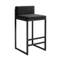 Tabouret de bar artistique moderne en fer à pied haut Simple pour la maison et la cuisine Salle à manger Hôtel Utilisation extérieure Application de la salle de sport Matériau de la chaise soutenue