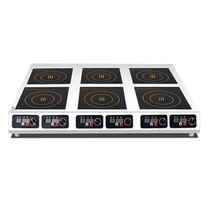 Potente Cocina de Inducción de 6 quemadores 3500W 380V para banquetes de hotel - Product Image 1