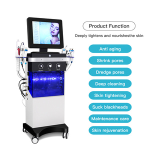 Appareil de beauté professionnel 14-en-1 pour usage domestique - Machine faciale à bulles d'oxygène motorisée avec technologie d'aspiration, en plastique, à prix abordable - Product Image 3