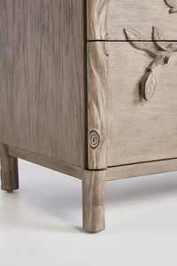 Commode à 6 tiroirs sculptée à la main, série Ornithologie, relief en forme de sommet d'arbre, double buffet, coffre de rangement en bois de qualité héritage - Product Image 4