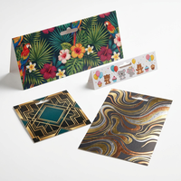 Cartes d'en-tête pliées personnalisées avec logo imprimé en couleur, en carton recyclé, avec trou Euro pour accrocher, pour sacs d'emballage