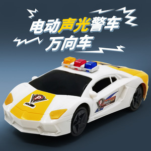 Voiture de police électrique avec lumières clignotantes et musique, mouvement omnidirectionnel à 360 degrés pour enfants de 2 à 4 ans - Product Image 4