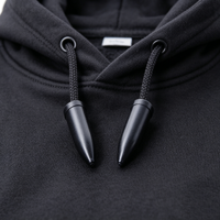 Embout de cordon conique en plastique noir mat, embout de cordon de serrage pour sweats à capuche, pantalons de survêtement et sacs à cordon