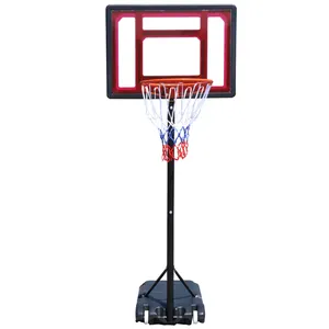 Deluxe Hand Adjustment Outdoor Indoor Moveable Adult Portable Basketball Hoop Stand With Ball For Kids