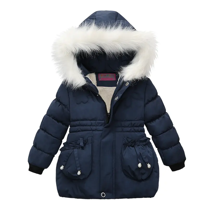 New Products Girls Padded Jacket Cute Hooded Warm Coat Children Winter Outerwear Jacket