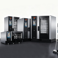Four à vapeur électrique multifonctionnel à 6 plateaux avec commande tactile, pour la cuisson à la vapeur, le rôtissage, la pâtisserie, la restauration, four combiné commercial