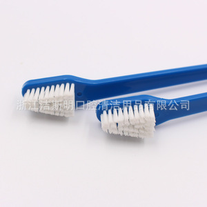 Custom Colored 3 Head Nylon Bristles <b>Pet</b> Toothbrush Soft Rubber Handle Manual <b>Brush</b> For General Use - Product Image 1
