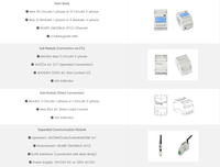 Medidor de Energía Modular Multibucle Acrel ADF400L para Riel DIN, Monofásico/Trifásico, Medición Mixta, RS485 para Submedición en Edificios