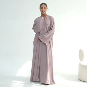 Vêtements pour femmes en gros B2B, fabricants de vêtements islamiques, abaya faite à la main avec perles, robe musulmane pour femmes, cardigan, abaya Dubaï, Eid - Product Image 3