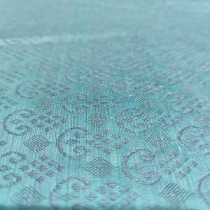 Designer <b>Green</b> Woven Poly Raw <b>Silk</b> Fabric Breathable Lightweight Abstract Geometric Pattern Elegant <b>Silk</b> Look Textile Blouse - Product Image 3