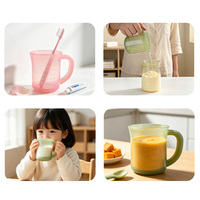 Ensemble de tasses à boire en silicone de qualité alimentaire réutilisables 160 ml 250 ml 350 ml, tasse à café antidérapante résistante à la chaleur pour la maison et le bureau